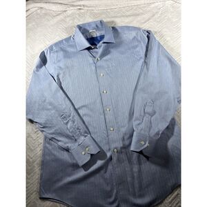 Brooks Brothers Regent Shirt Men's 16.5 4/5 Blue Dress Button Up Non Iron Cotton